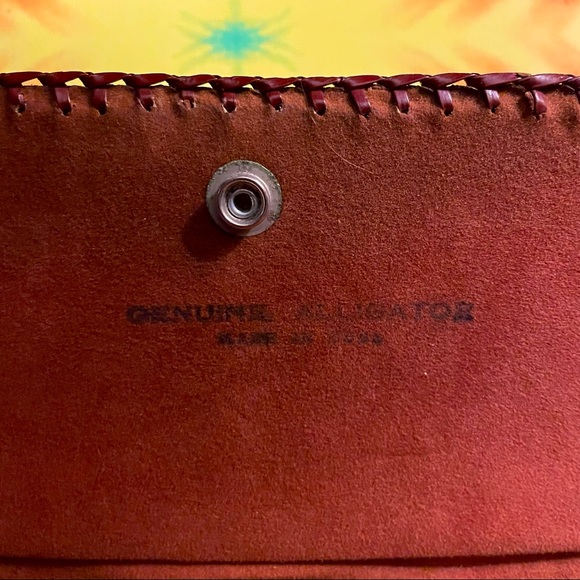 š Rare Genuine 1950s Cuban Handmade Alligator Clutch š - Picture 4 of 7